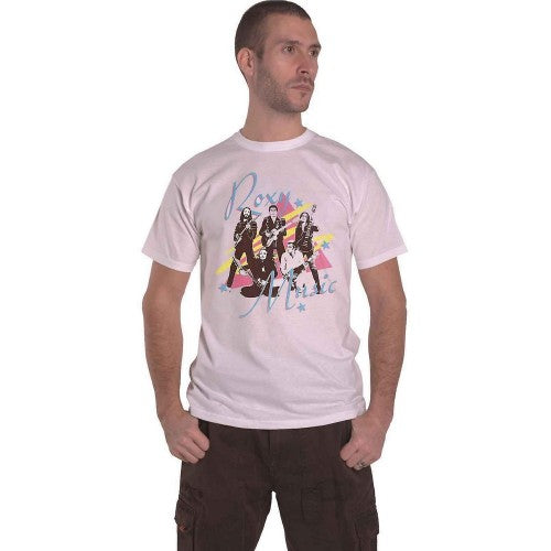 Front - Roxy Music Unisex Adult Guitar Cotton T-Shirt