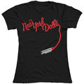 Front - New York Dolls Womens/Ladies Lipstick Cotton Logo T-Shirt
