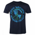 Front - John Lennon Unisex Adult World Peace Cotton T-Shirt