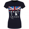 Front - Queen Womens/Ladies Vintage Union Jack Cotton T-Shirt