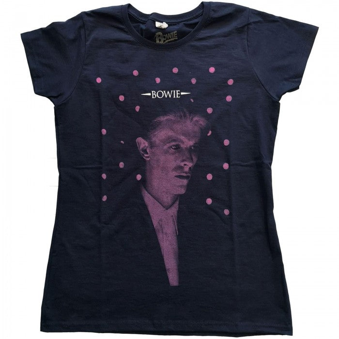 Front - David Bowie Womens/Ladies Polka Dot Cotton T-Shirt