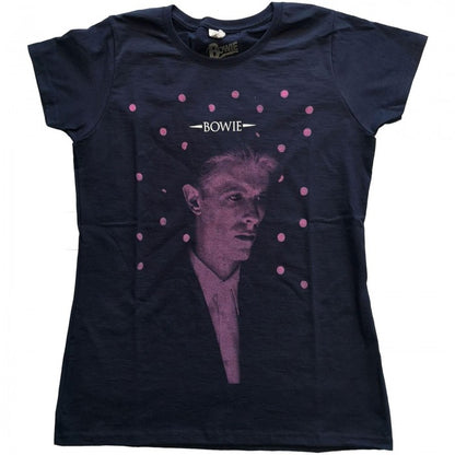 Front - David Bowie Womens/Ladies Polka Dot Cotton T-Shirt