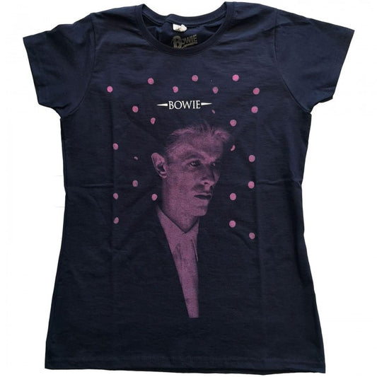Front - David Bowie Womens/Ladies Polka Dot Cotton T-Shirt