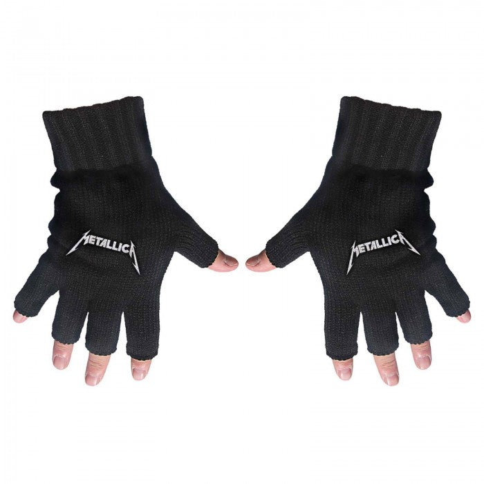 Front - Metallica Unisex Adult Logo Fingerless Gloves