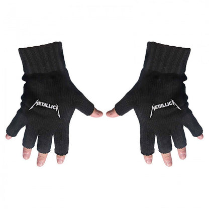 Front - Metallica Unisex Adult Logo Fingerless Gloves