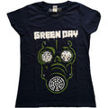 Front - Green Day Womens/Ladies Green Mask Cotton T-Shirt