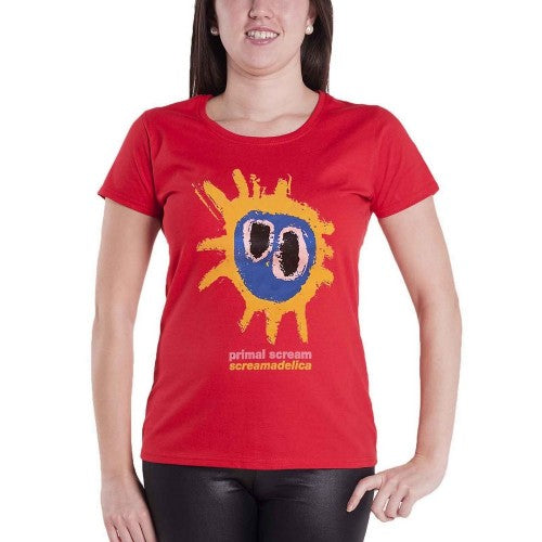 Front - Primal Scream Womens/Ladies Screamadelica T-Shirt