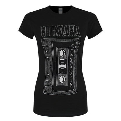 Front - Nirvana Womens/Ladies Come As You Are Tape Cotton T-Shirt