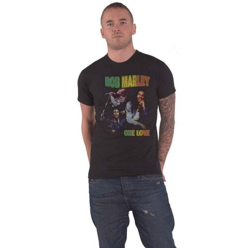 Front - Bob Marley Unisex Adult One Love Homage T-Shirt