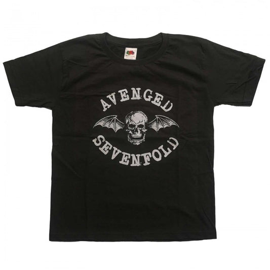 Front - Avenged Sevenfold Childrens/Kids Classic Deathbat Cotton T-Shirt