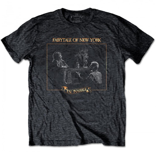 Front - The Pogues Unisex Adult Fairytale Piano Heather T-Shirt
