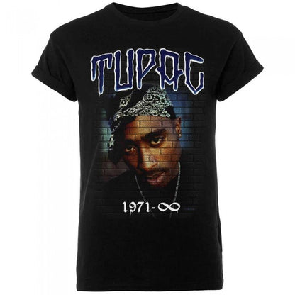Front - Tupac Shakur Unisex Adult 1971 Mural Cotton T-Shirt