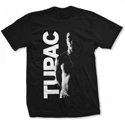 Front - Tupac Shakur Unisex Adult Side Photo Cotton T-Shirt