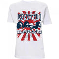 Front - Led Zeppelin Unisex Adult Japanese Burst Cotton T-Shirt