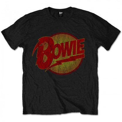 Front - David Bowie Childrens/Kids Diamond Dogs Vintage Logo T-Shirt