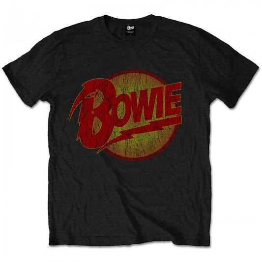 Front - David Bowie Childrens/Kids Diamond Dogs Vintage Logo T-Shirt