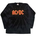 Front - AC/DC Unisex Adult Tie Dye Logo Long-Sleeved T-Shirt