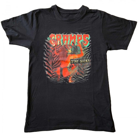 Front - The Cramps Unisex Adult Stay Sick Cotton T-Shirt