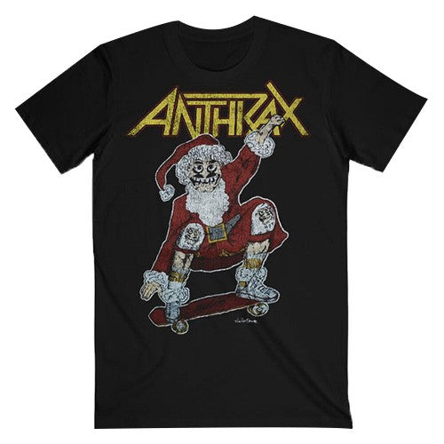 Front - Anthrax Unisex Adult Vintage Christmas T-Shirt
