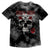 Front - Guns N Roses Unisex Adult Flower Skull T-Shirt