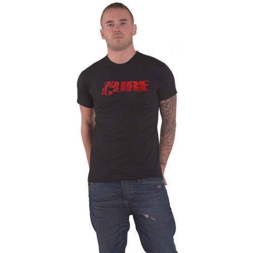 Front - The Cure Unisex Adult Embellished Logo T-Shirt