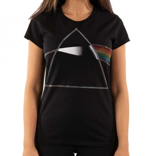 Front - Pink Floyd Womens/Ladies Dark Side Of The Moon Embellished T-Shirt