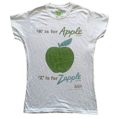 Front - The Beatles Womens/Ladies A Is For Apple Back Print T-Shirt