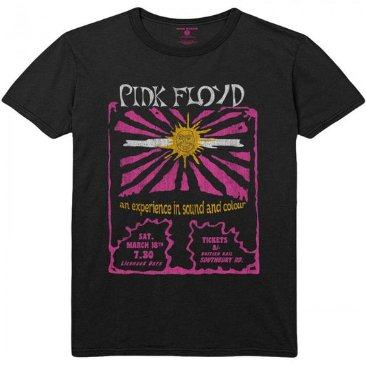 Front - Pink Floyd Unisex Adult Sound & Colour Cotton T-Shirt