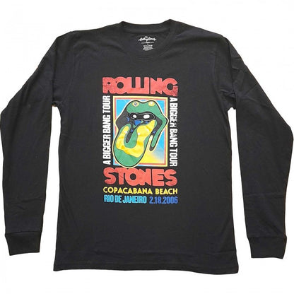 Front - The Rolling Stones Unisex Adult Copacabana Beach Long-Sleeved T-Shirt