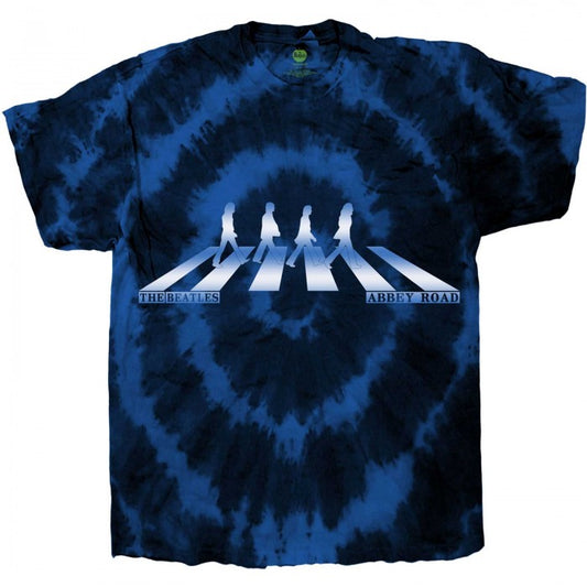 Front - The Beatles Unisex Adult Abbey Road Crossing Gradient Dip Dye T-Shirt