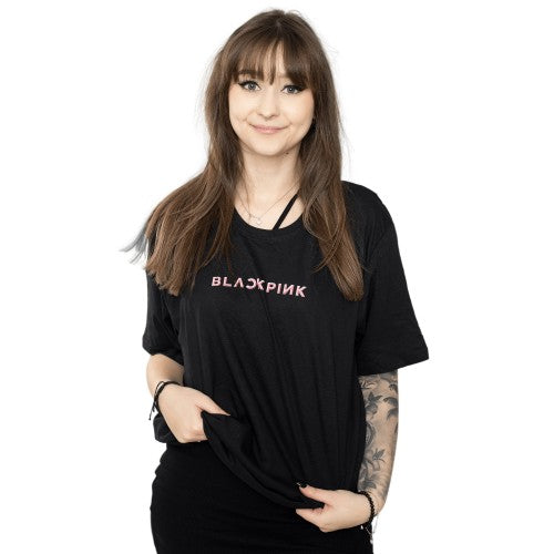 Front - BlackPink Unisex Adult Taste That Back Print Cotton T-Shirt