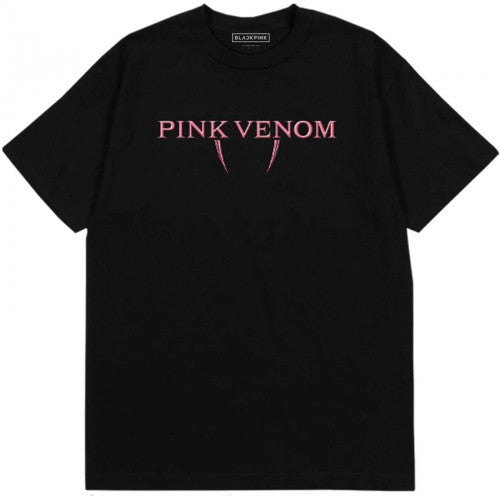 Front - BlackPink Unisex Adult Pink Venom Back Print Cotton Logo T-Shirt
