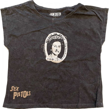 Front - Sex Pistols Womens/Ladies God Save The Queen Crop Top