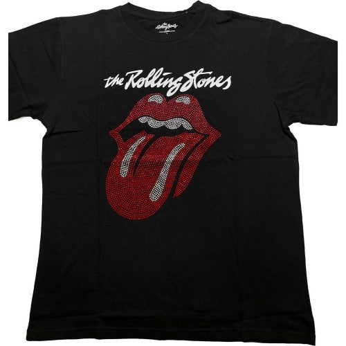 Front - The Rolling Stones Unisex Adult Embellished Logo T-Shirt