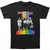 Front - The B-52´s Unisex Adult Rainbow Striped Cotton T-Shirt