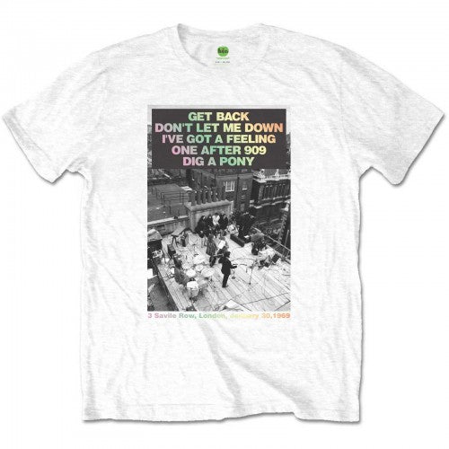 Front - The Beatles Unisex Adult Rooftop Songs Gradient Cotton T-Shirt