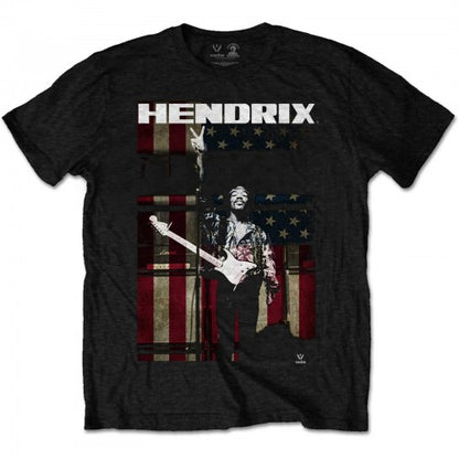 Front - Jimi Hendrix Childrens/Kids Peace Flag Cotton T-Shirt