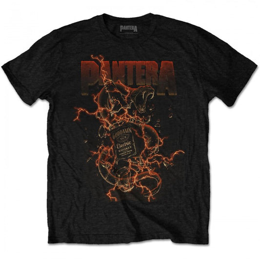 Front - Pantera Unisex Adult Goddamn Whiskey Cotton T-Shirt