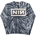 Front - Nine Inch Nails Unisex Adult Tie Dye Cotton Logo Long-Sleeved T-Shirt