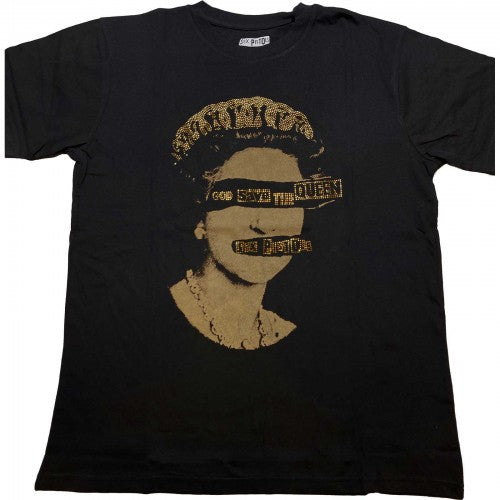Front - Sex Pistols Unisex Adult God Save The Queen Embellished T-Shirt