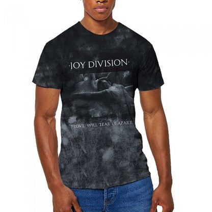 Front - Joy Division Unisex Adult Love Will Tear Us Apart Dip Dye T-Shirt