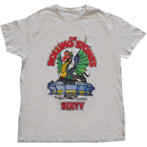Front - The Rolling Stones Unisex Adult Sixty Stadium Dragon Cotton T-Shirt
