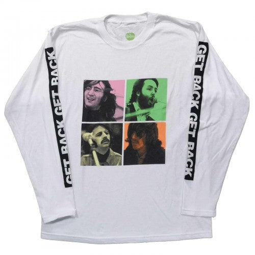 Front - The Beatles Unisex Adult Get Back Studio Shots Long-Sleeved T-Shirt