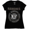 Front - Ramones Womens/Ladies Presidential Seal Embellished T-Shirt
