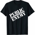 Front - Public Enemy Unisex Adult Logo Cotton T-Shirt