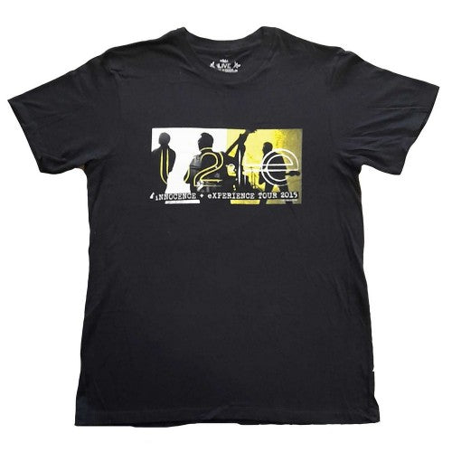 Front - U2 Unisex Adult I+E 2015 Band Silhouettes Back Print Cotton T-Shirt