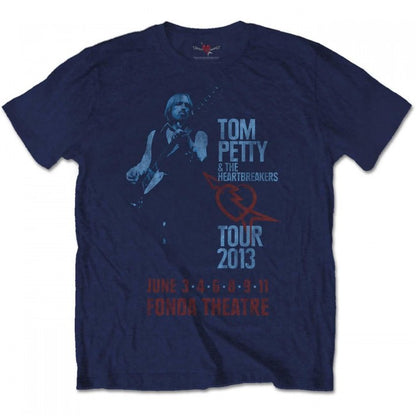 Front - Tom Petty & The Heartbreakers Unisex Adult Fonda Theatre Cotton T-Shirt