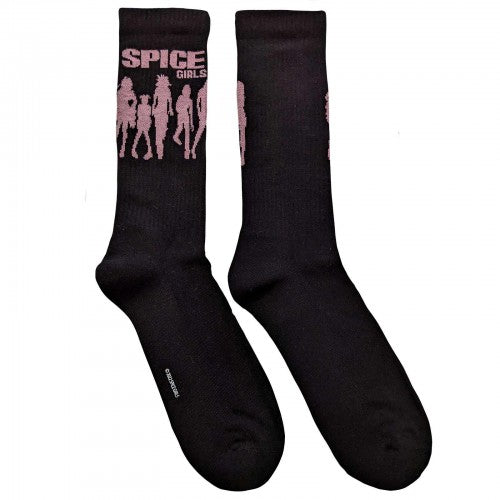 Front - Spice Girls Unisex Adult Silhouette Socks