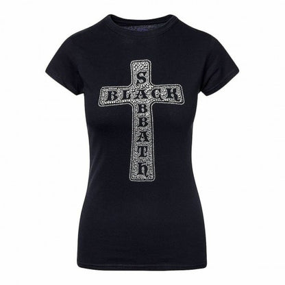 Front - Black Sabbath Womens/Ladies Cross T-Shirt