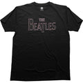 Front - The Beatles Unisex Adult Drop T Logo Embroidered T-Shirt
